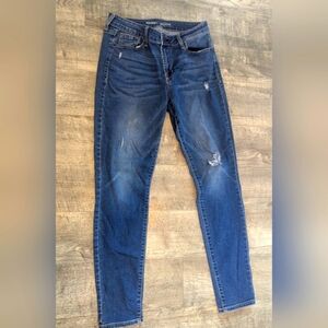 Old Navy Rockstar Distressed Vintage Slim Blue Jeans Sz. 8